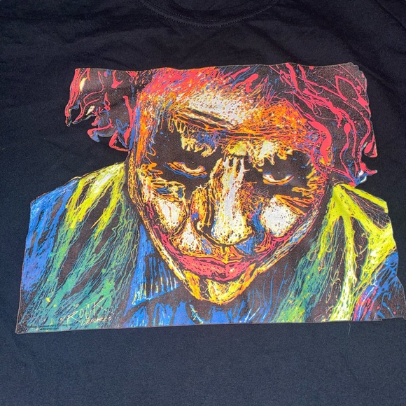 The Joker T-Shirt Inspired by Heath Ledger: Rock Demarco Art: DC Comics: LG - Picture 2 of 4